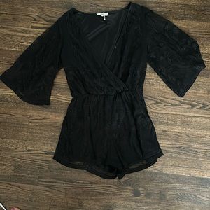 Black Lace Romper